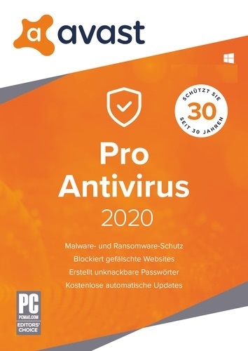 Avast Antivirus Pro 2020 wraz z aktualizacją do wersji Premium Security 1 Urządzenie 2 Lata