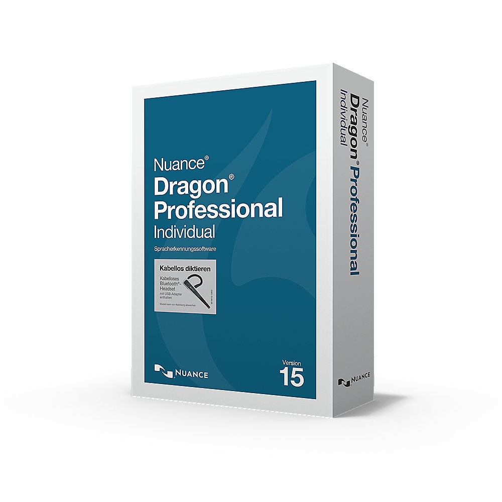 Nuance Dragon Professional Individual Individual 15 pełna wersja z bezprzewodowym zestawem słuchawkowym