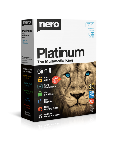 Nero 2019 Platinum Suite, pełna wersja, program do wypalania