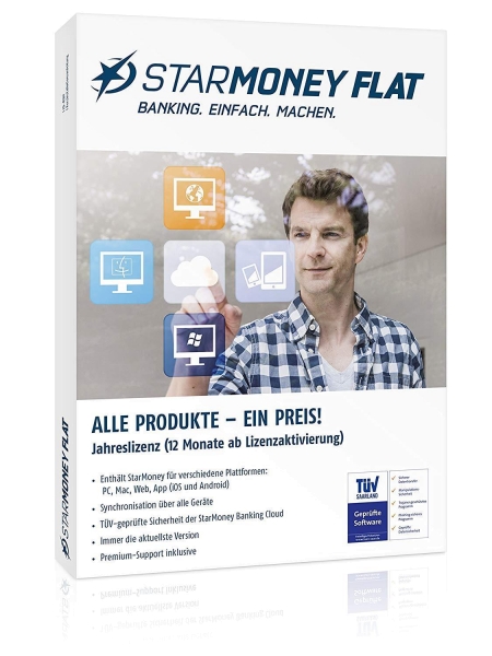 StarMoney Flat roczna licencja, PC/MAC/Android niemiecki w tym.Premium wsparcie [natychmiastowe pobranie]